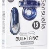 Nu Sensuelle Remote Control Bullet Ring Blue - Club X