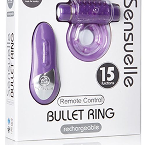 Nu Sensuelle Remote Control Bullet Ring Purple - Club X