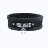 Col016B DiamantÃ© Word Collar Slave Black - Club X