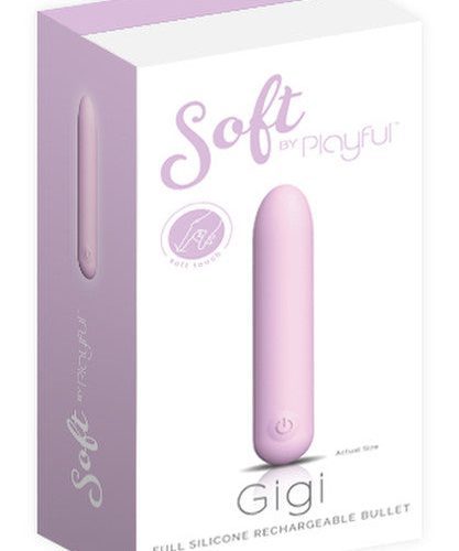 Soft By Playful Gigi - Full Silicone Rechargeable Bullet Purple - Club X