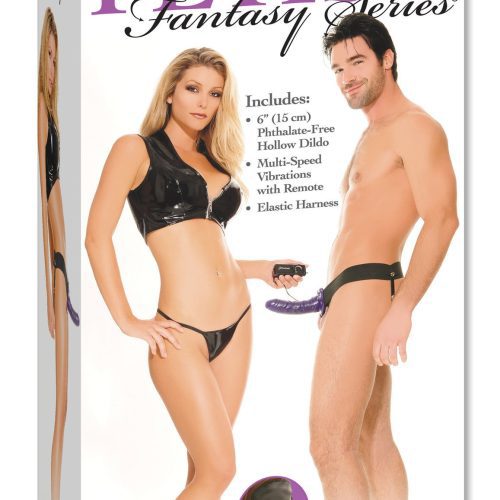 Fetish Fantasy - Vibrating Hollow Strap On Purple - Club X