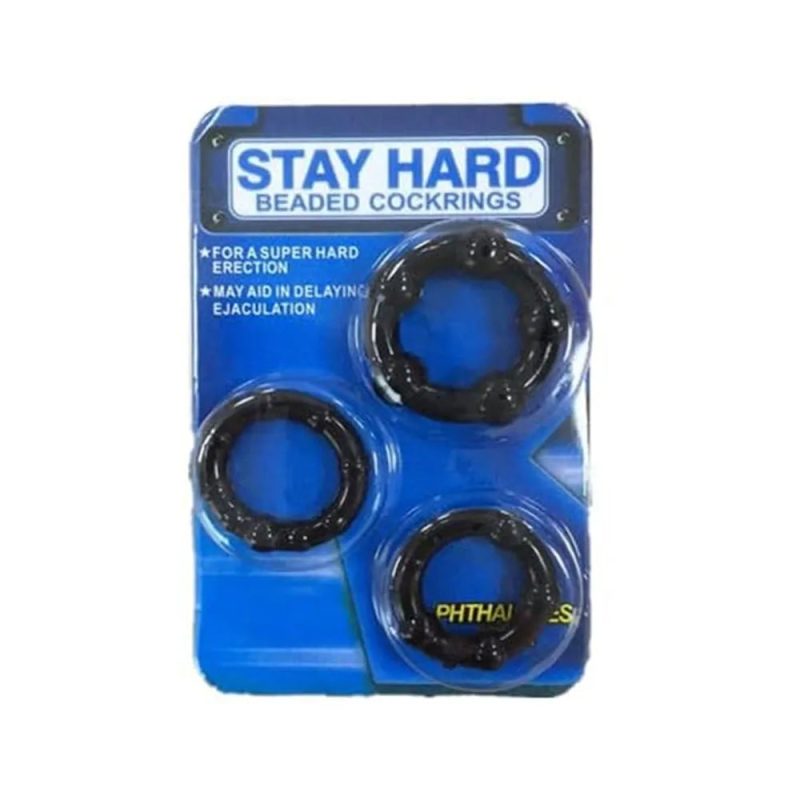 Stay Hard Beaded 3 Cockrings