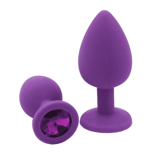 silicone buttplugs purple magictouch crystal